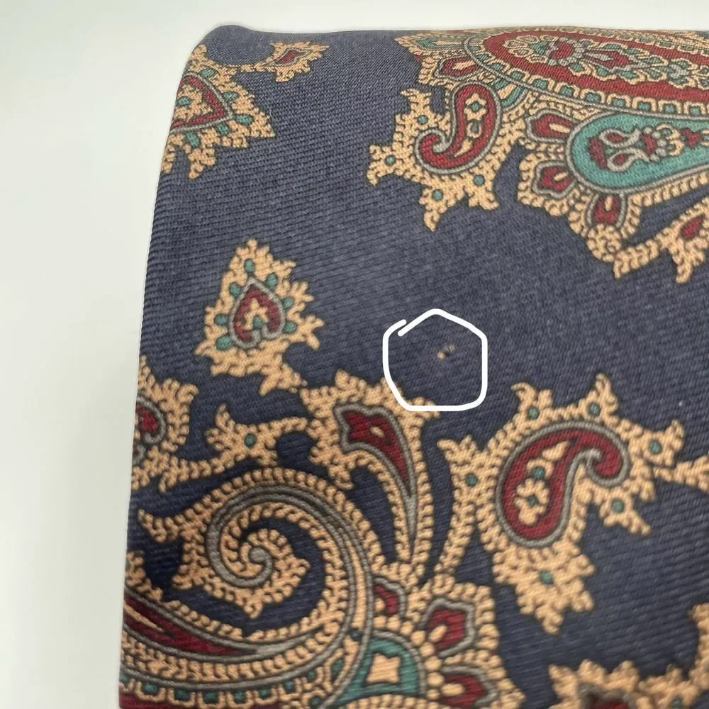 The Rogue and Good Company‎ Men's Blue Paisley Tie 100% Silk Jackson MS